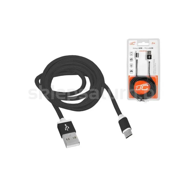 Kabel USB - Micro USB 2m, oplot, LX8450