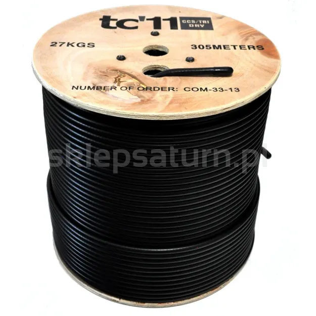 Kabel koncentryczny tc11CCS/DRY PE, suchy (rolka 305m, na metry)