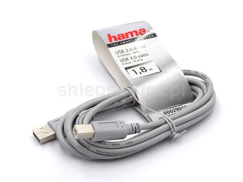 Przyłącze USB A(M) na B(M) 1.8m Hama 29099