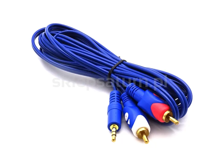 Kabel 2 RCA - JACK 3.5mm 3m LX20015W niebieski